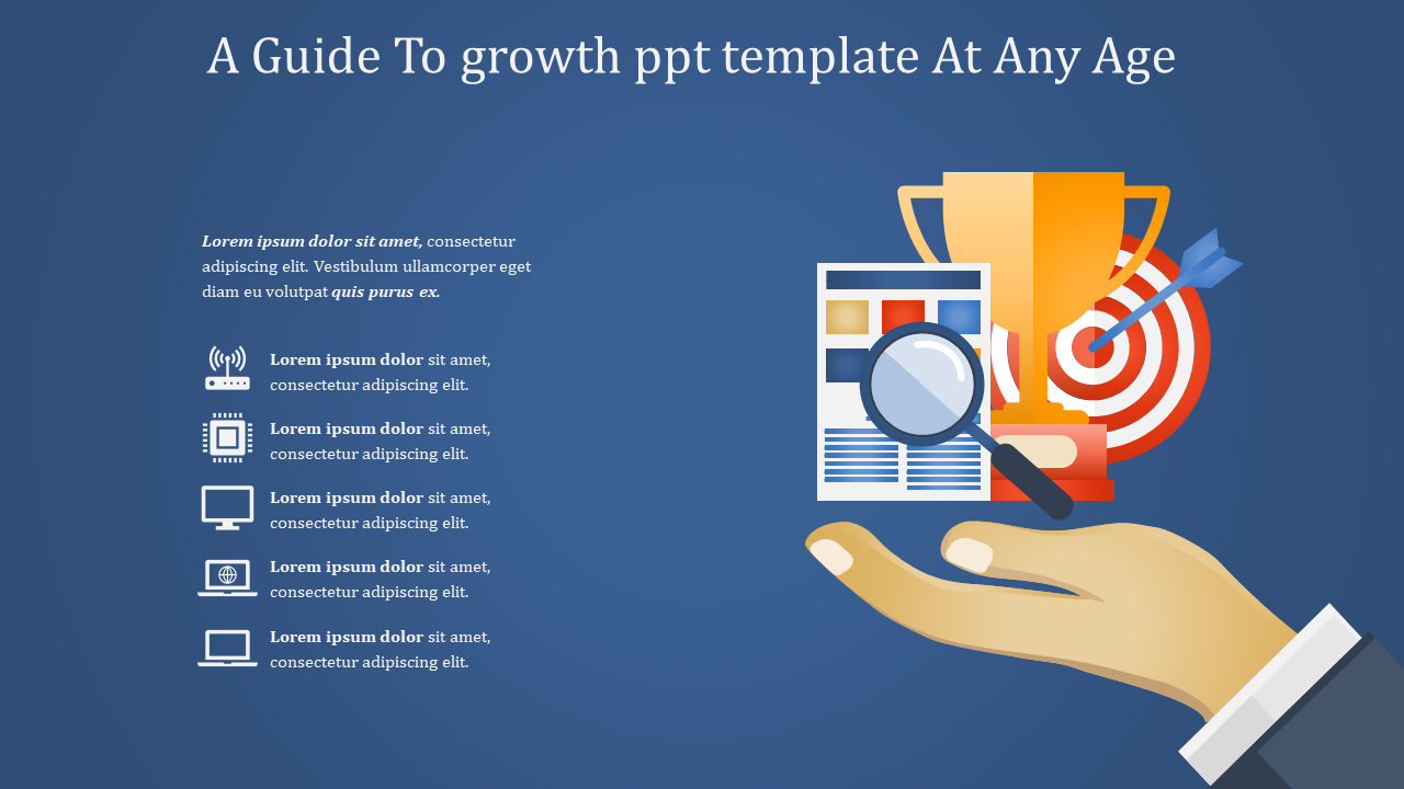  Growth PPT PowerPoint Template For Presentation Slides